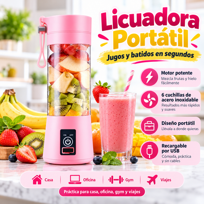 ¡Batidos Frescos Donde Quieras! – Licuadora Portátil Recargable 30% off