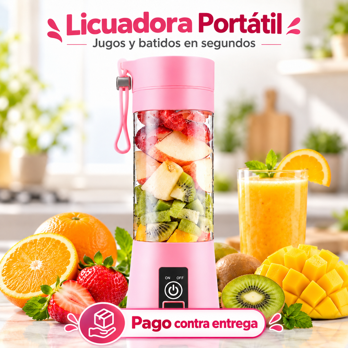 ¡Batidos Frescos Donde Quieras! – Licuadora Portátil Recargable 30% off